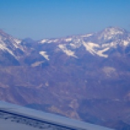 The view from the plane on our way to Santiago.